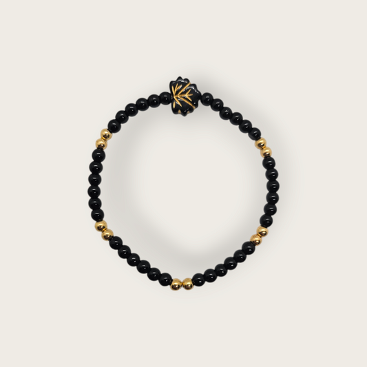 Armband Black Leaf